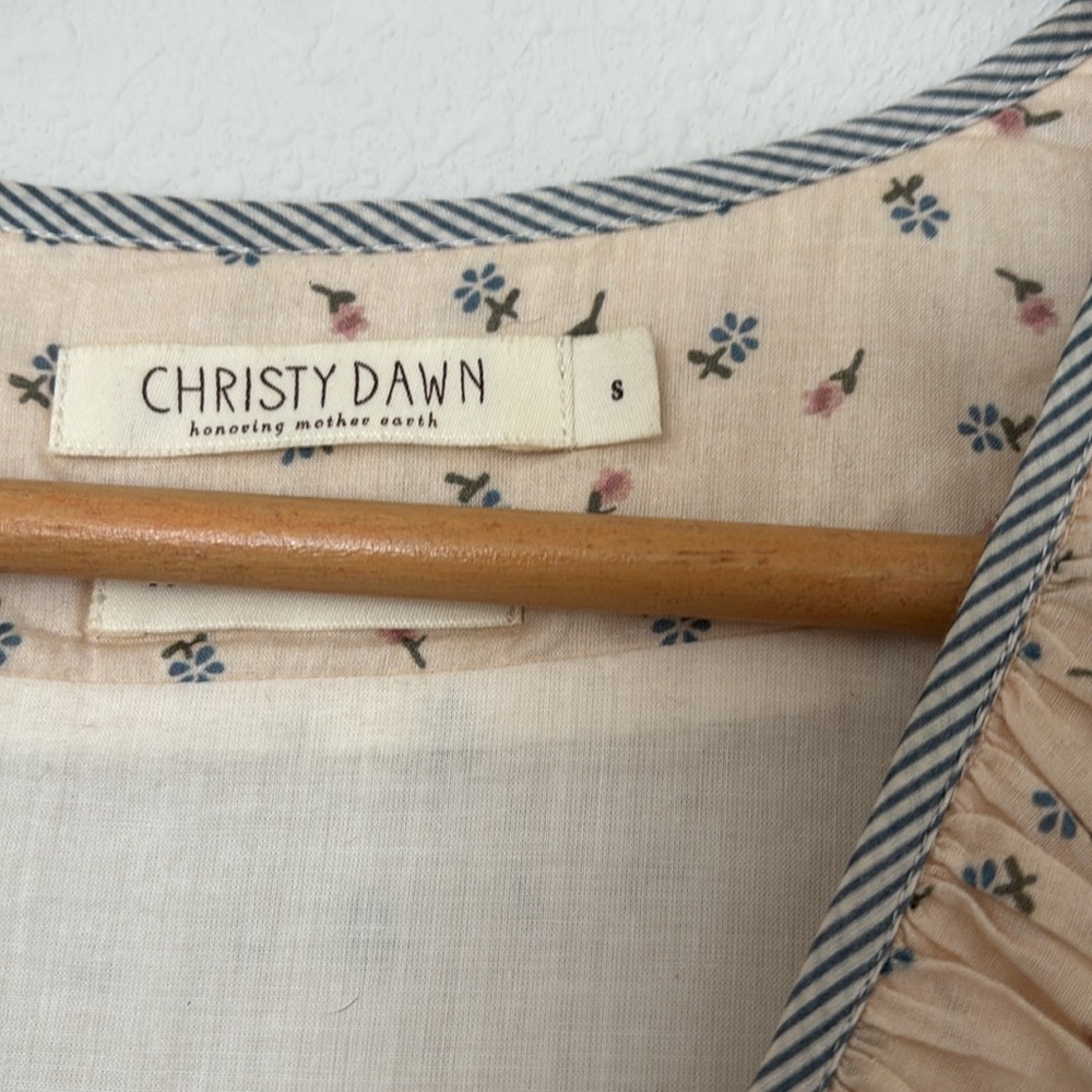 Christy Dawn 🌼 Kori Cotton Dress in Daffodil Cream Floral Maxi Midi Dress (S) - Picture 6 of 7